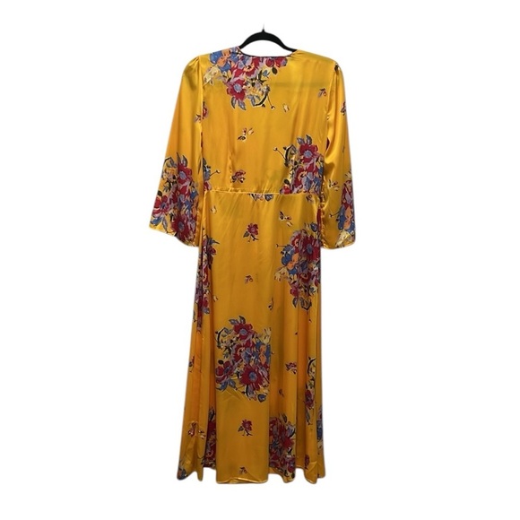 Free People Alexa yellow floral duster jacket in maxi length size XS - Picture 4 of 10